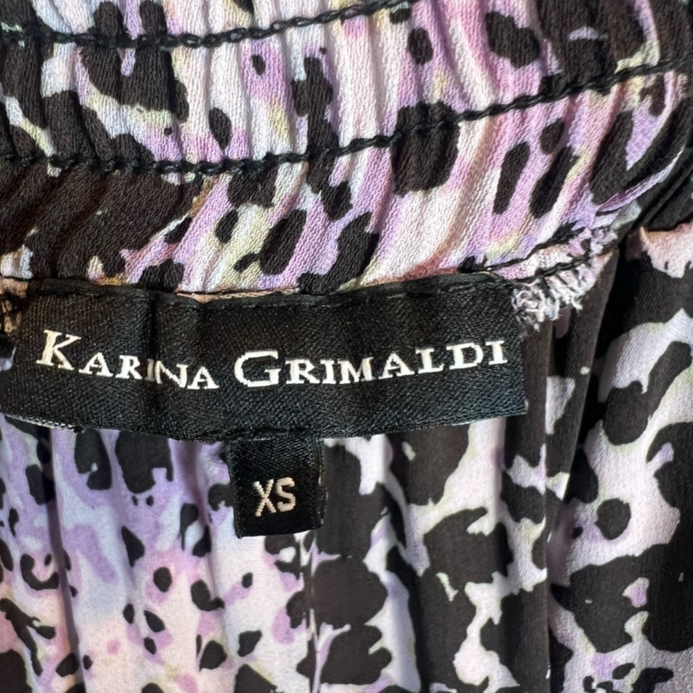 Karina Grimaldi Ivy Print Pant in Montana Animal Print Cuffed Pockets Pull On XS - Picture 11 of 12